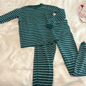 Green/White Striped Pajamas